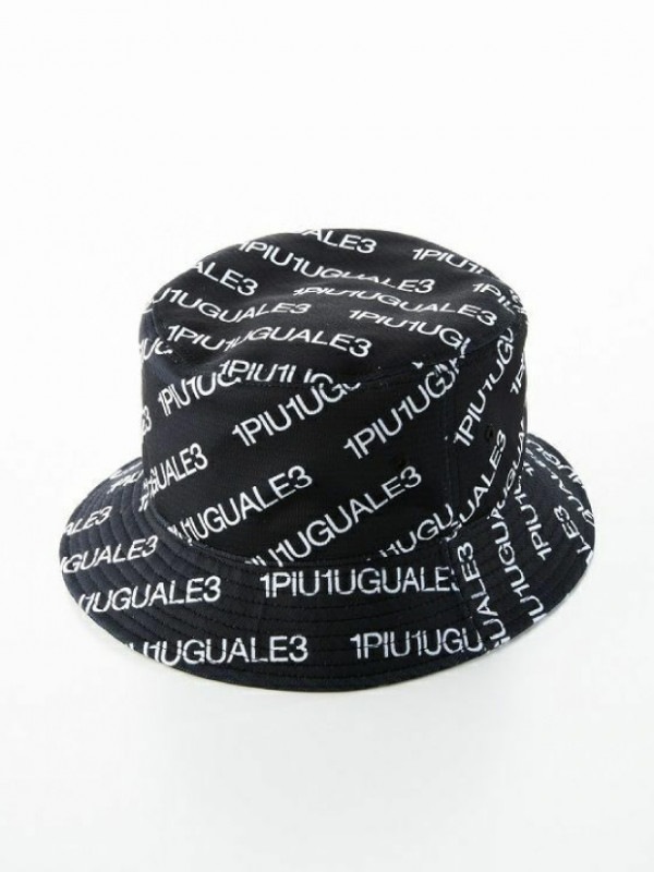 1PIU1UGUALE3 GOLF HAT DIAGONAL LOGO (BLACK/WHITE)