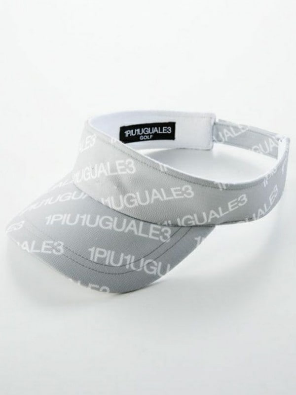 1PIU1UGUALE3 GOLF VISOR DIAGONAL LOGO (GRAY/WHITE)