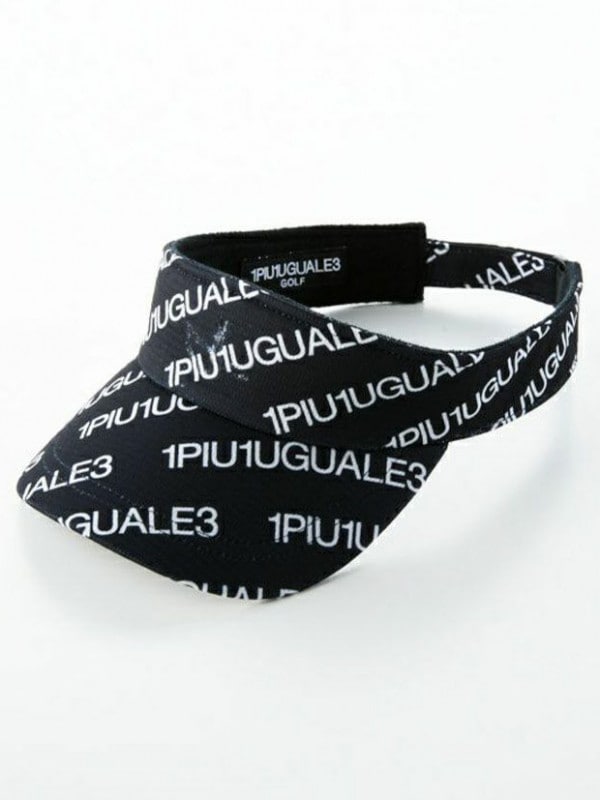 1PIU1UGUALE3 GOLF VISOR DIAGONAL LOGO (BLACK/WHITE)