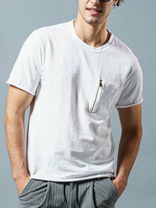 wjk irregular Vslab pocket-T / WHITE