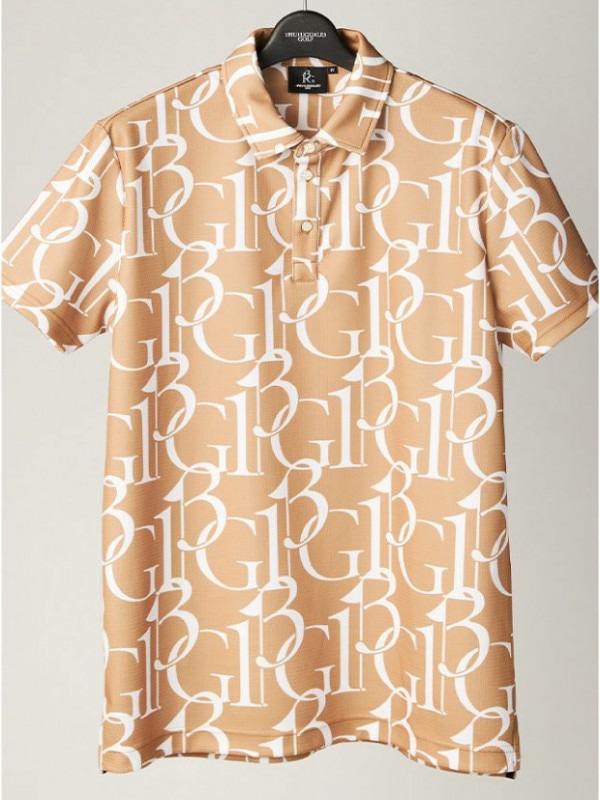 1PIU1UGUALE3 113GOLF  BIG LOGO  POLO / BEIGE WHITE