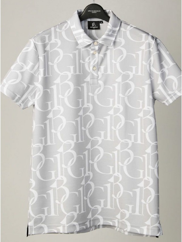 1PIU1UGUALE3 113GOLF  BIG LOGO  POLO / GREY WHITE