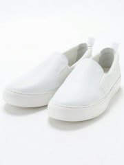 junhashimoto xWH COMBI LEATHER SLIP-ON / WHITE