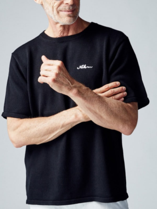AKM PIUMA by Emilcotoni S/S BIG CREW T / BLACK