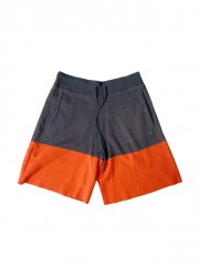 Mt.Paulownia KNIT SHORT PANTS / WINE×ORANGE