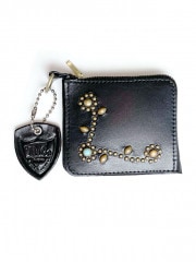 HTC BLACK WALLET T-5 SN33 TQ BLACK/BRASS