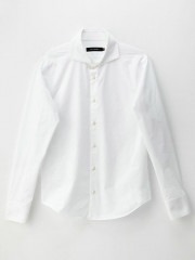 1PIU1UGUALE3 PLAIN SHIRTS / WHITE