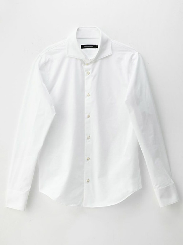 1PIU1UGUALE3 PLAIN SHIRTS / WHITE