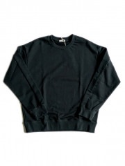 SeaGreen SHINY URAKE PULLOVER / BLACK