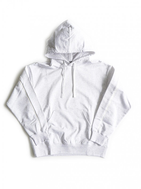 SeaGreen SHINY URAKE HOODIE / L.GRAY