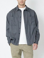 junhashimoto WOOL MELTON SHIRTS / H.GRAY