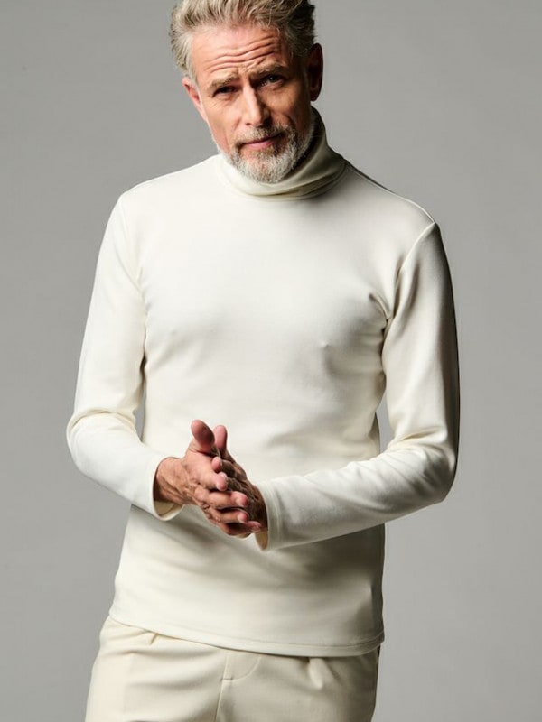 1PIU1UGUALE3 L/S TURTLE-NECK / WHITE