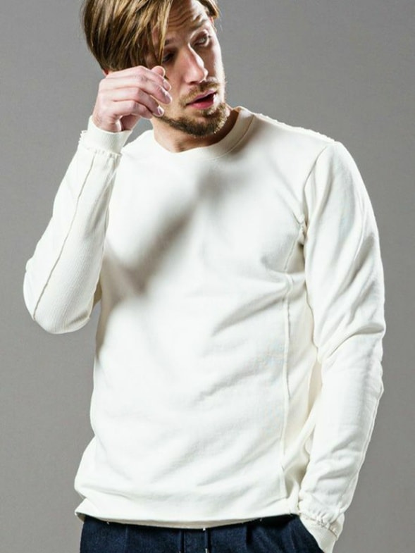 wjk cut-off pull-over sweat / WHITE