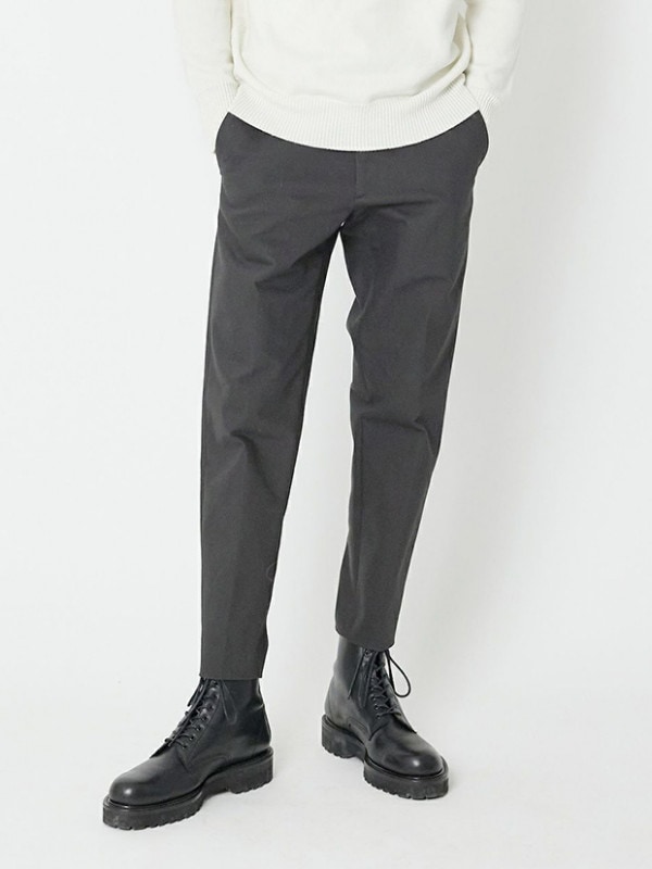 junhashimoto MONSTER STRETCH TUCK LESS PANTS / CHARCOAL