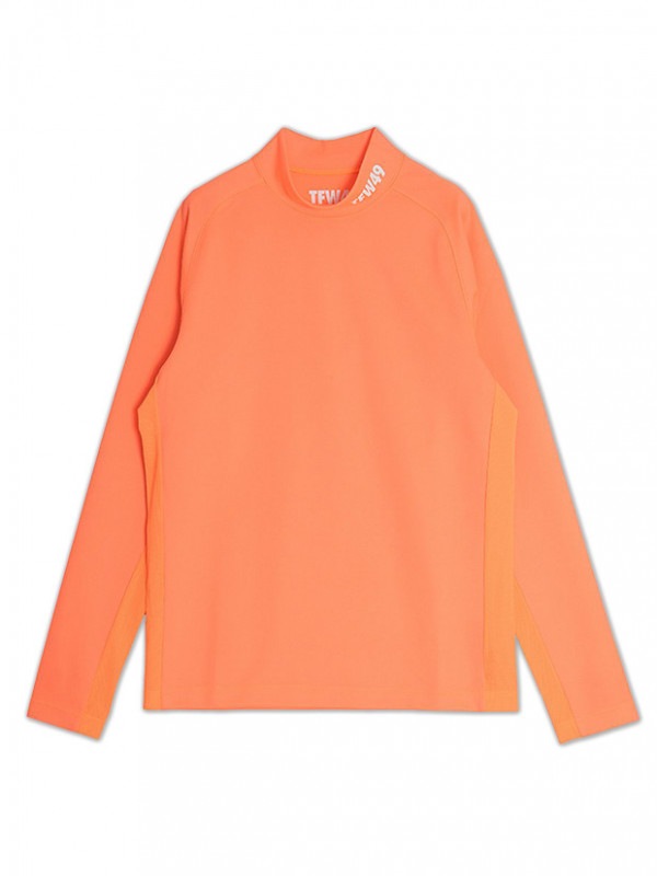 TFW49 LS MOCKNECK SIDE MESH / ORANGE