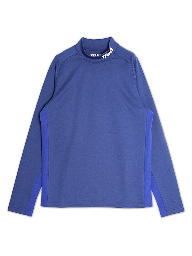 TFW49 LS MOCKNECK SIDE MESH / BLUE