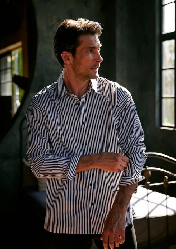 1PIU1UGUALE3 BIG SHIRTS / BLACK/WHITE