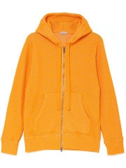 SeaGreen  BIG WAFFLE HOODIE / ORANGE