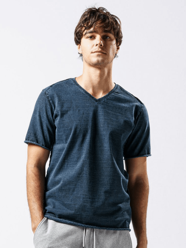 wjk wide cut tuck S/S / indigo
