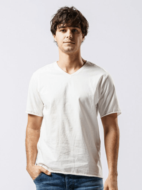 wjk wide cut tuck S/S / white