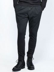 junhashimoto GATHER TUCK PANTS -Emboss Camo- BLACK