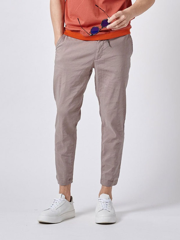 junhashimoto 9 TUCKLESS SLIM PANTS / GREIGE
