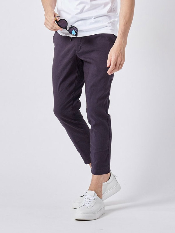 junhashimoto 9 TUCKLESS SLIM PANTS / CHARCOAL