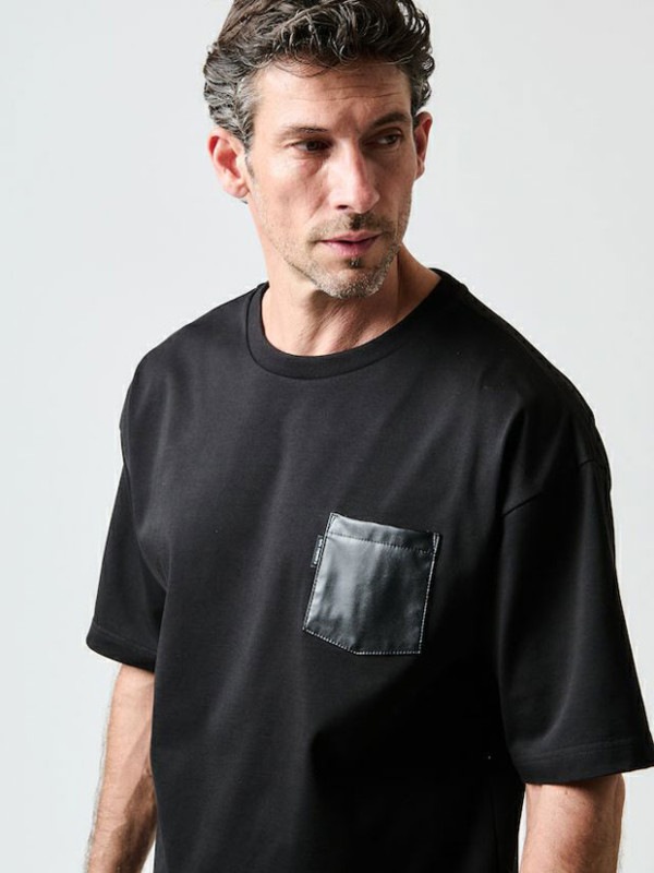 1PIU1UGUALE3 POCKET BIG TEE / BLACK