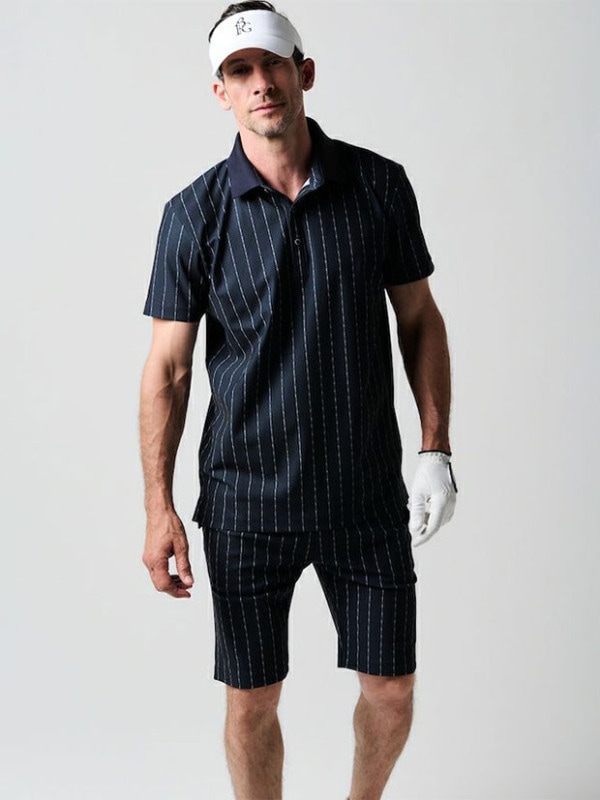 1PIU1UGUALE3 GOLF×PANZETTA GIROLAMO SHORT PT 113 STRIPE / NAVY