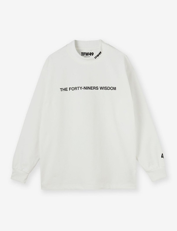TFW49 HALF MOCKNECK LONG T / WHITE
