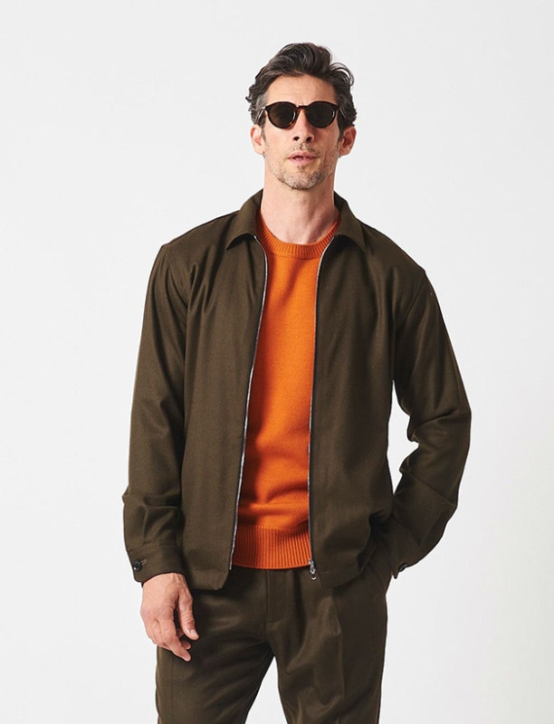 junhashimoto ZIP SHIRTS JACKET / KHAKI