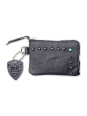 HTC BLK CORNER ZIPPER PURSE 9TQ BLK/BLK