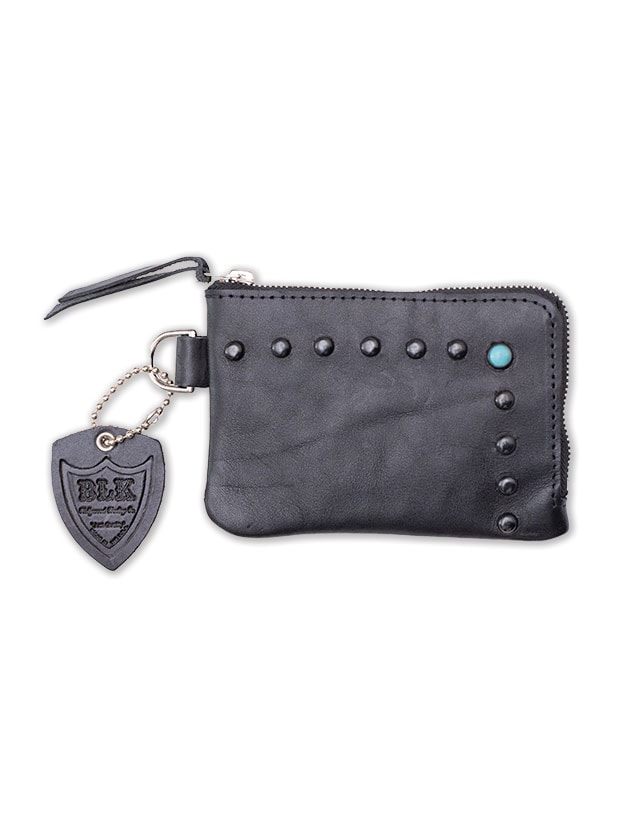 HTC BLK CORNER ZIPPER PURSE 9TQ BLK/BLK