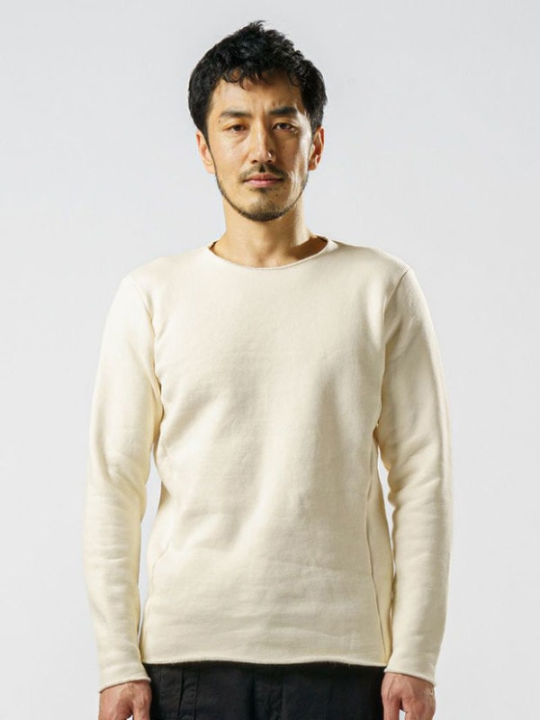 wjk heavy weight crew neck(brushed lining)  / off white