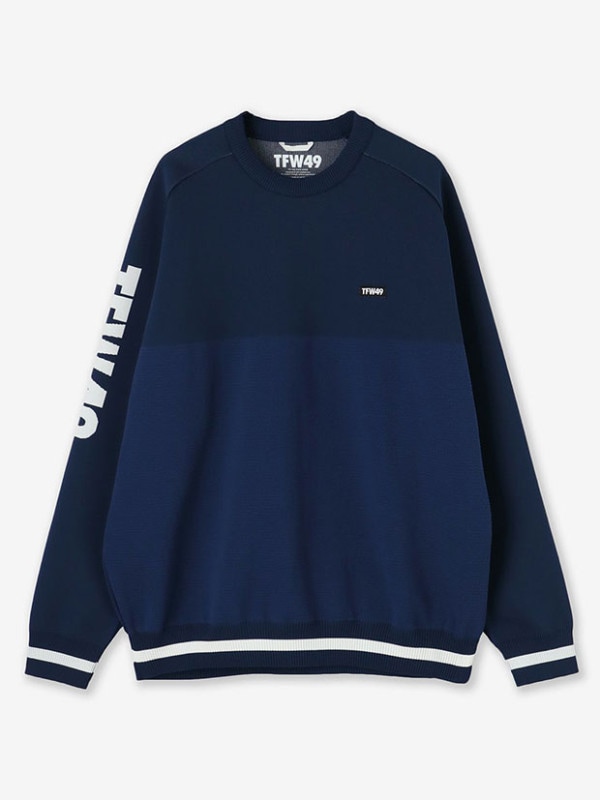 TFW49 LADY'S ROUND NECK KNIT / NAVY/NAVY