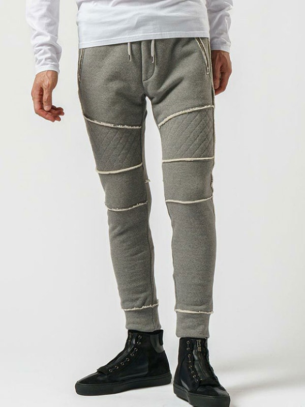 wjk super urake biker rib pants / t.gray
