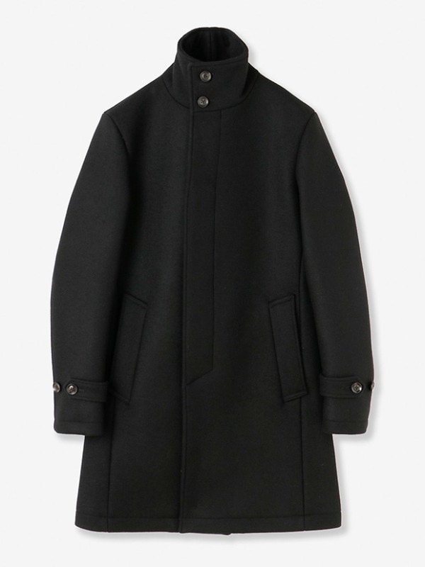 junhashimoto STAND COLLAR COAT / BLACK