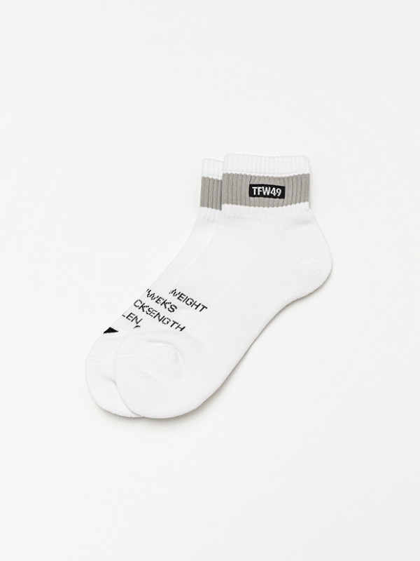 TFW49 SHORT SOX / WHITE x GREY