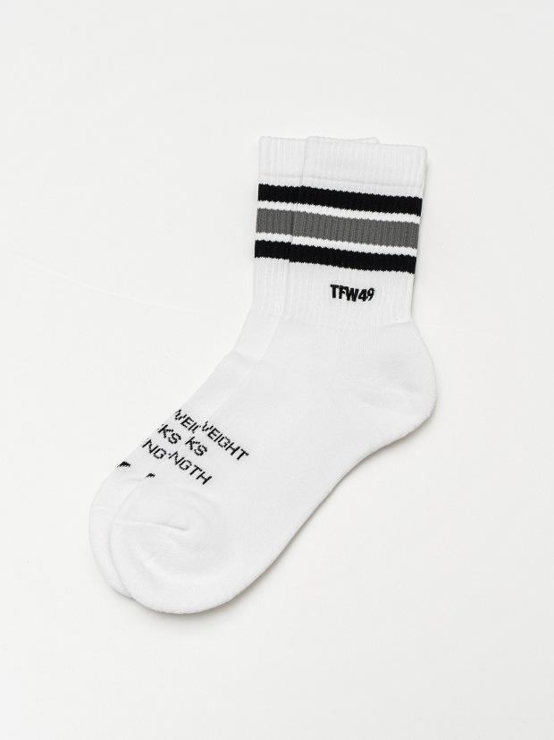 TFW49 MIDIUM LINE SOX / WHITE x GREY