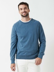 junhashimoto 16GG CREW NECK KNIT / BLUE