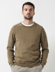 junhashimoto 16GG CREW NECK KNIT / KHAKI