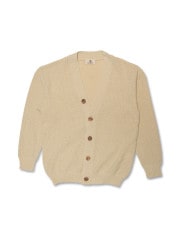 SeaGreen MOSS STITCH KNIT CARDIGAN / IVORY