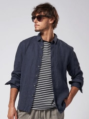 wjk short point collar shirt / navy