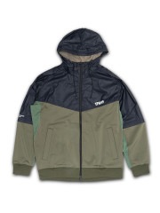 TFW49 COMBINATION HOODED JACKET / KHAKI x NAVY