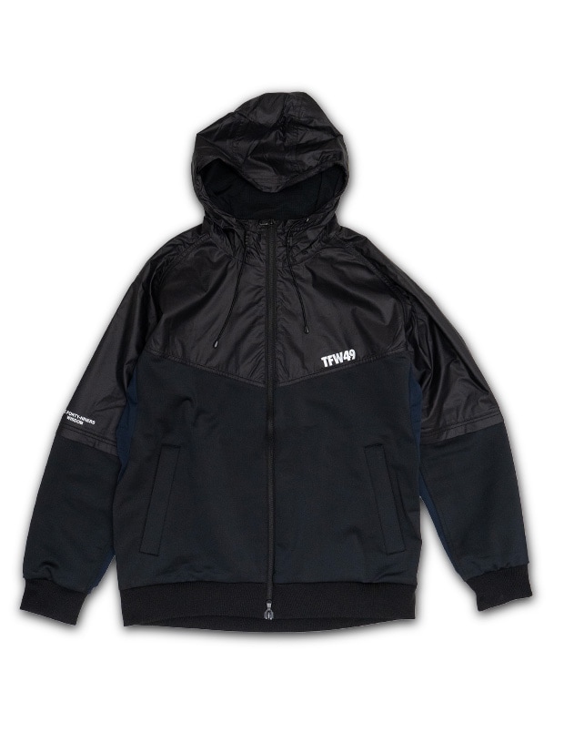 TFW49 COMBINATION HOODED JACKET / BLACK x BLACK