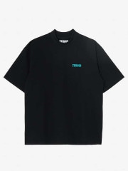 TFW49 HALF MOCKNECK  TEE / BLACK