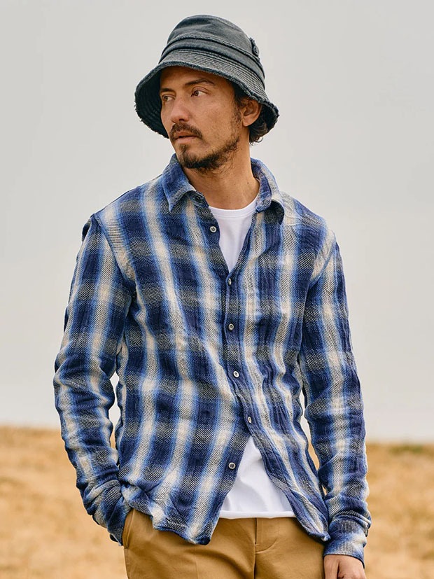 トップス jimwag fringe check shirt jimwag fringe check shirt
