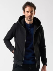 wjk basic zip-up parka / black