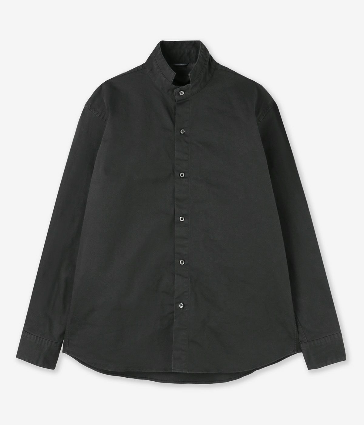 junhashimoto  STAND COLLAR SHIRT / BLACK