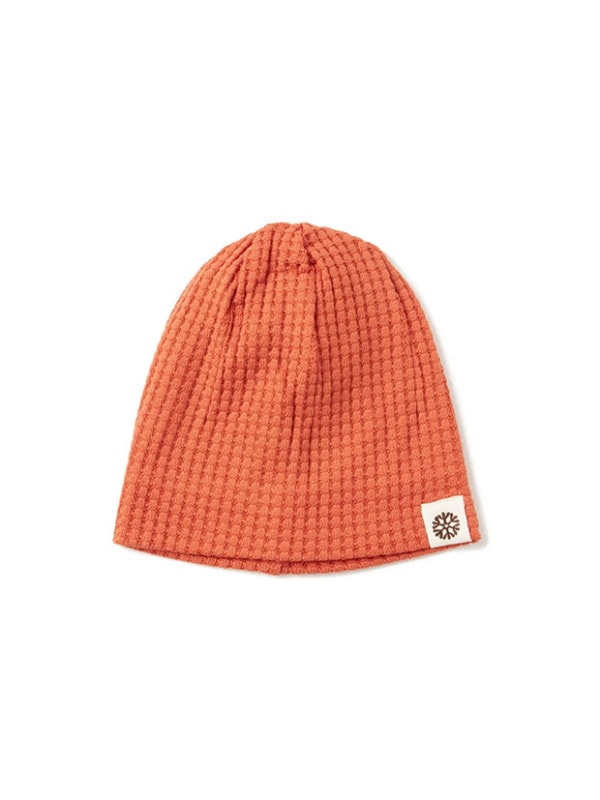 SeaGreen BIG WAFFLE BEANIE / ORANGE